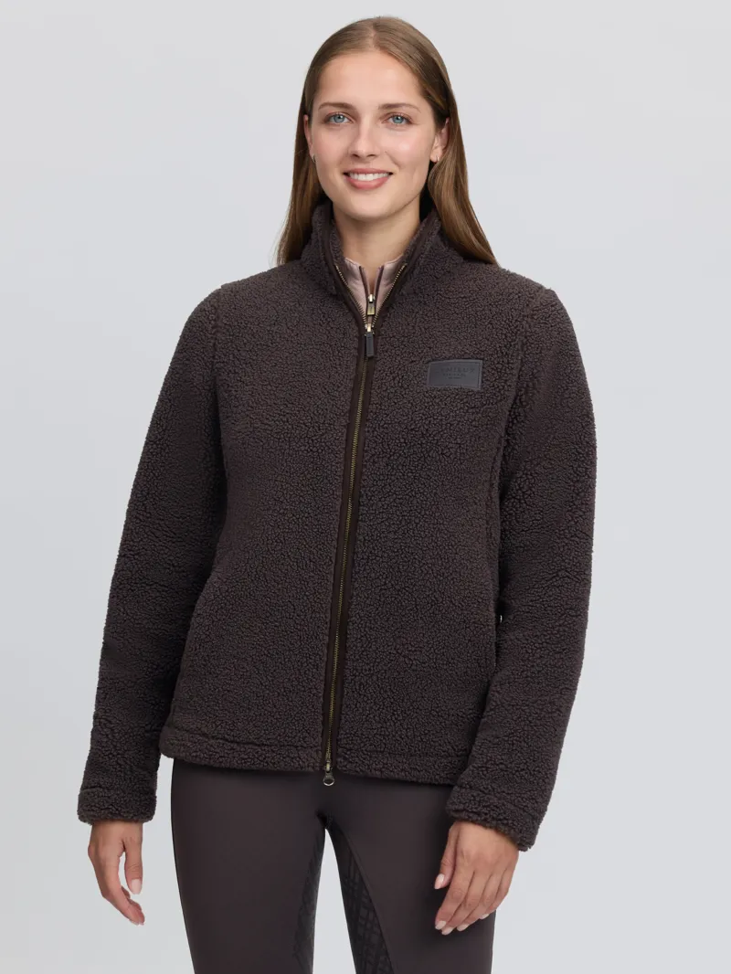 LeMieux Heritage Borg Zip Through Jacket - Cocoa-1