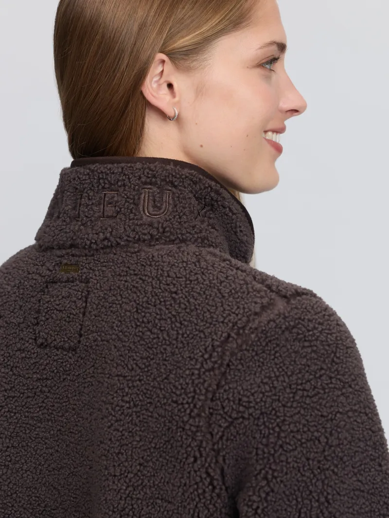 LeMieux Heritage Borg Zip Through Jacket - Cocoa-3
