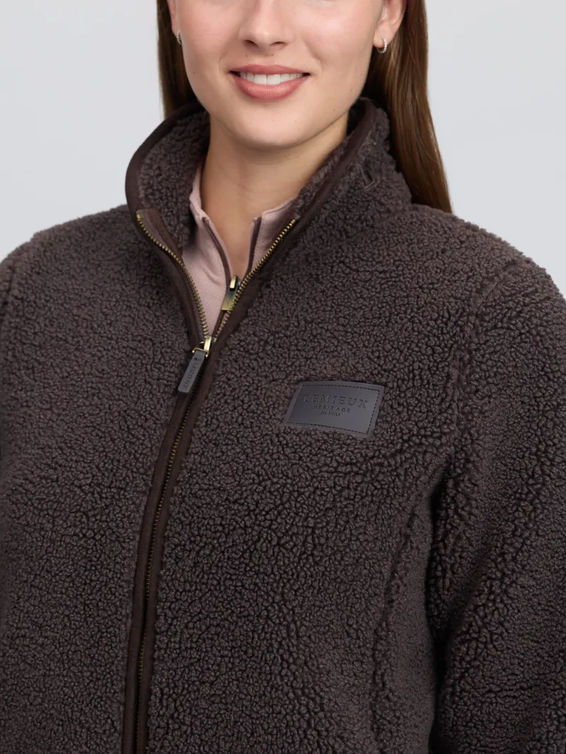 LeMieux Heritage Borg Zip Through Jacket - Cocoa-4