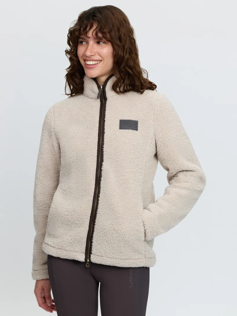 LeMieux Heritage Borg Zip Through Jacket - Stone-1