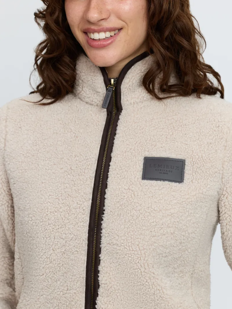LeMieux Heritage Borg Zip Through Jacket - Stone-3