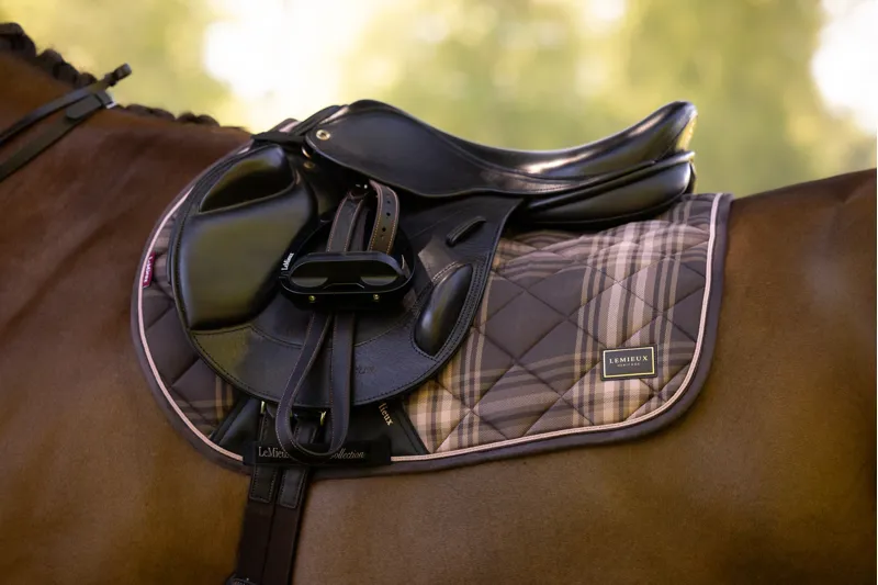 LeMieux Heritage Check Jump Square - Cocoa