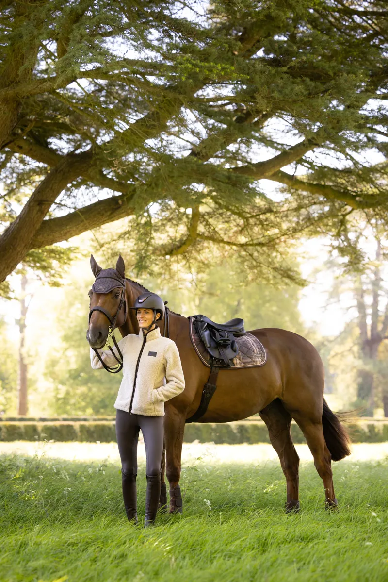LeMieux Heritage Check Jump Square - Cocoa-4