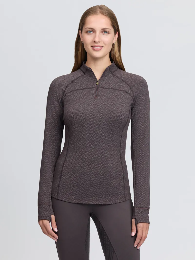 LeMieux Heritage Herringbone Base Layer - Cocoa-2