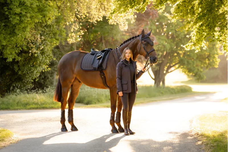 LeMieux Heritage Herringbone Dressage Square - Cocoa-8