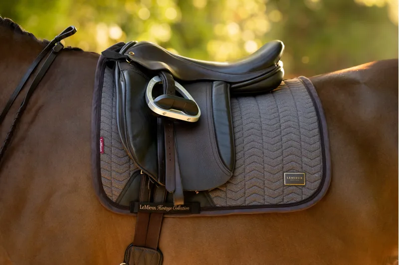 LeMieux Heritage Herringbone Dressage Square - Cocoa-7