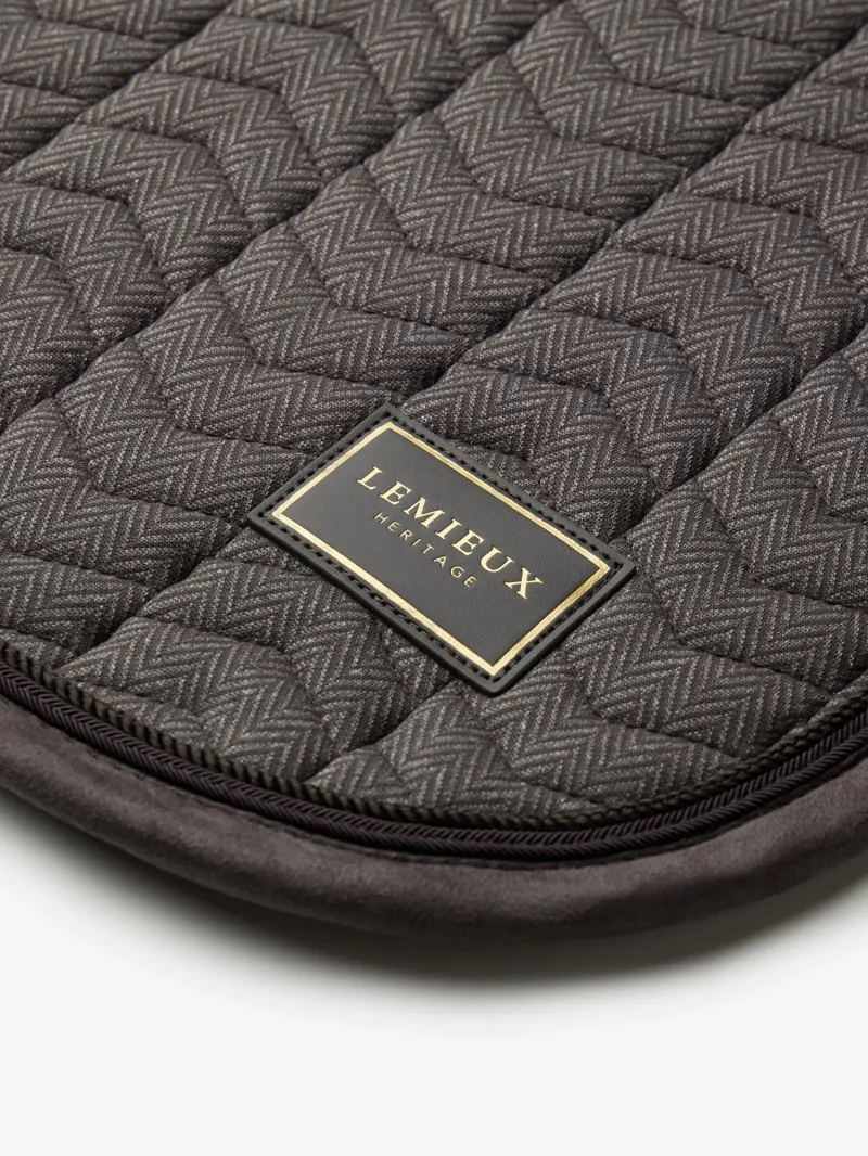 LeMieux Heritage Herringbone Dressage Square - Cocoa-2