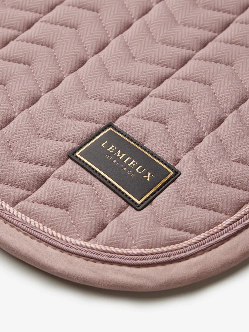 LeMieux Heritage Herringbone Dressage Square - Wild Rose-2