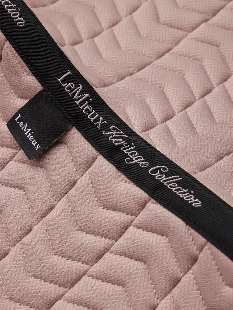 LeMieux Heritage Herringbone Dressage Square - Wild Rose-1