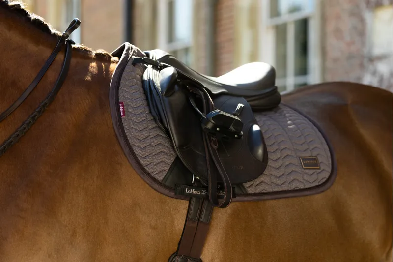 LeMieux Heritage Herringbone Jump Square - Cocoa-1