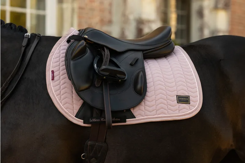 LeMieux Heritage Herringbone Jump Square - Wild Rose-2