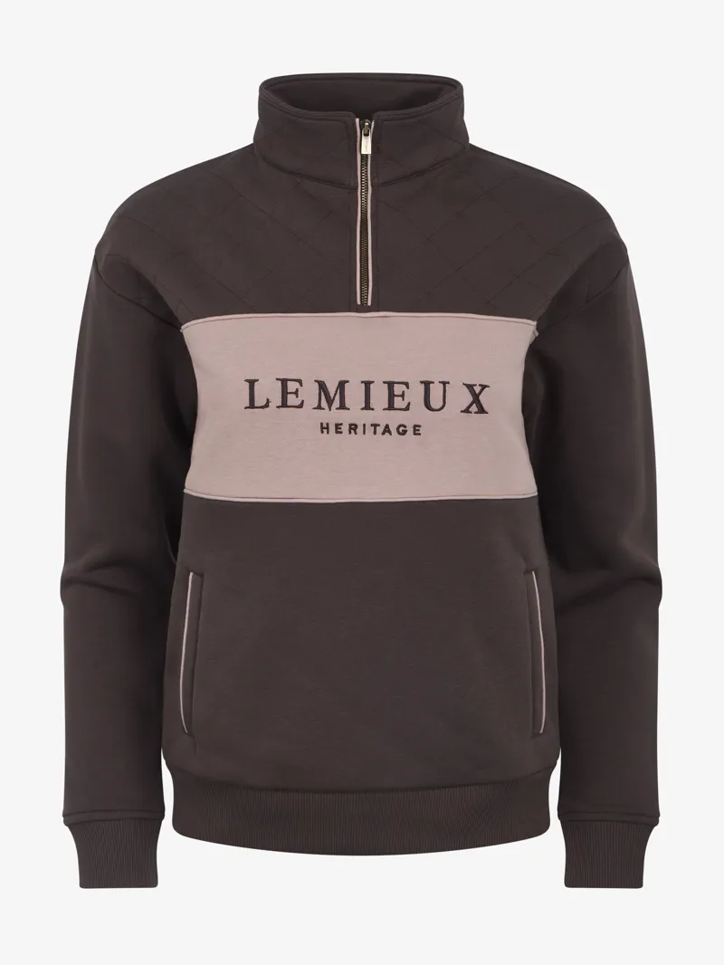 LeMieux Heritage Quarter Zip Sweat - Cocoa