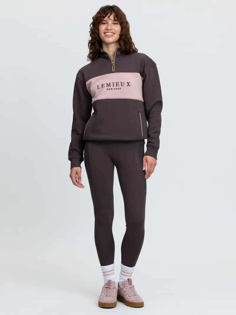 LeMieux Heritage Quarter Zip Sweat - Cocoa-5