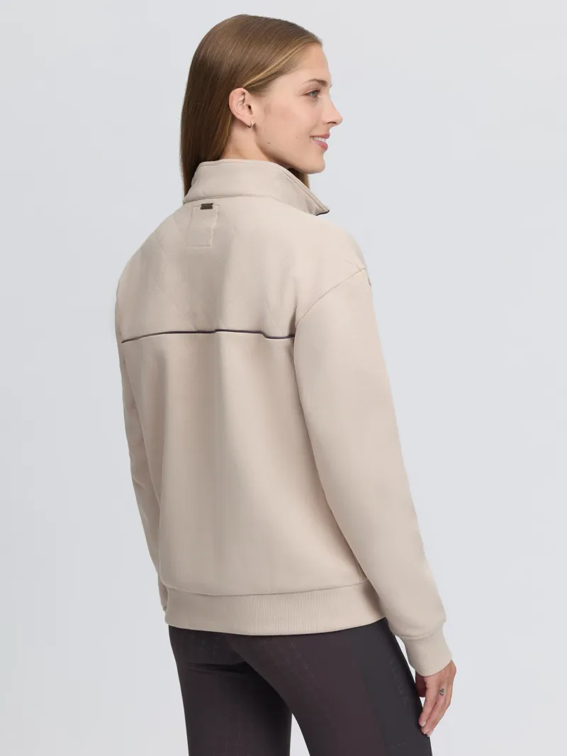 LeMieux Heritage Quarter Zip Sweat - Stone-2