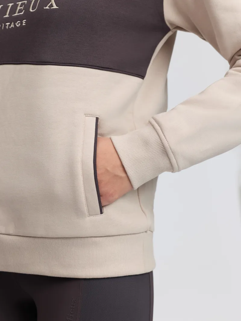 LeMieux Heritage Quarter Zip Sweat - Stone-3
