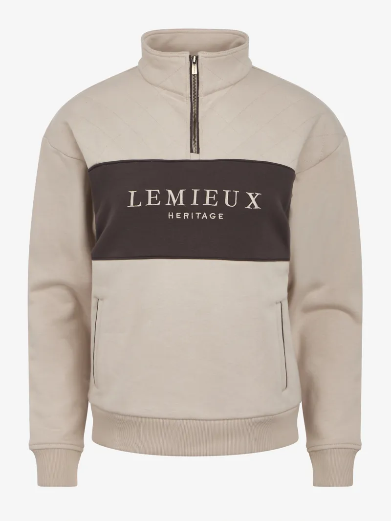 LeMieux Heritage Quarter Zip Sweat - Stone