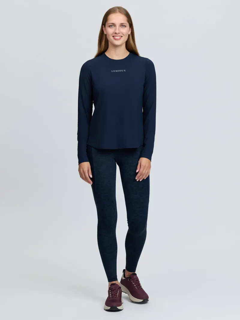 LeMieux Long Sleeve Sports Tee - Navy-5