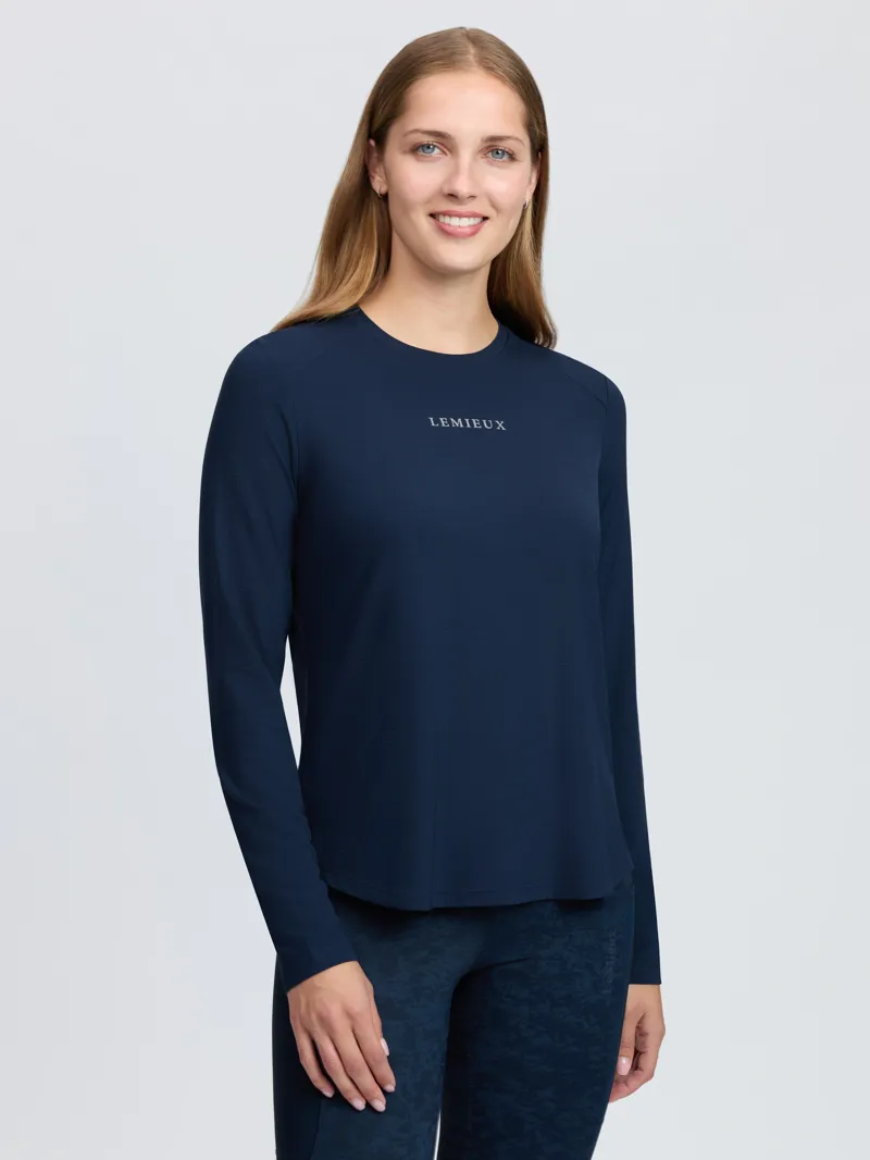 LeMieux Long Sleeve Sports Tee - Navy