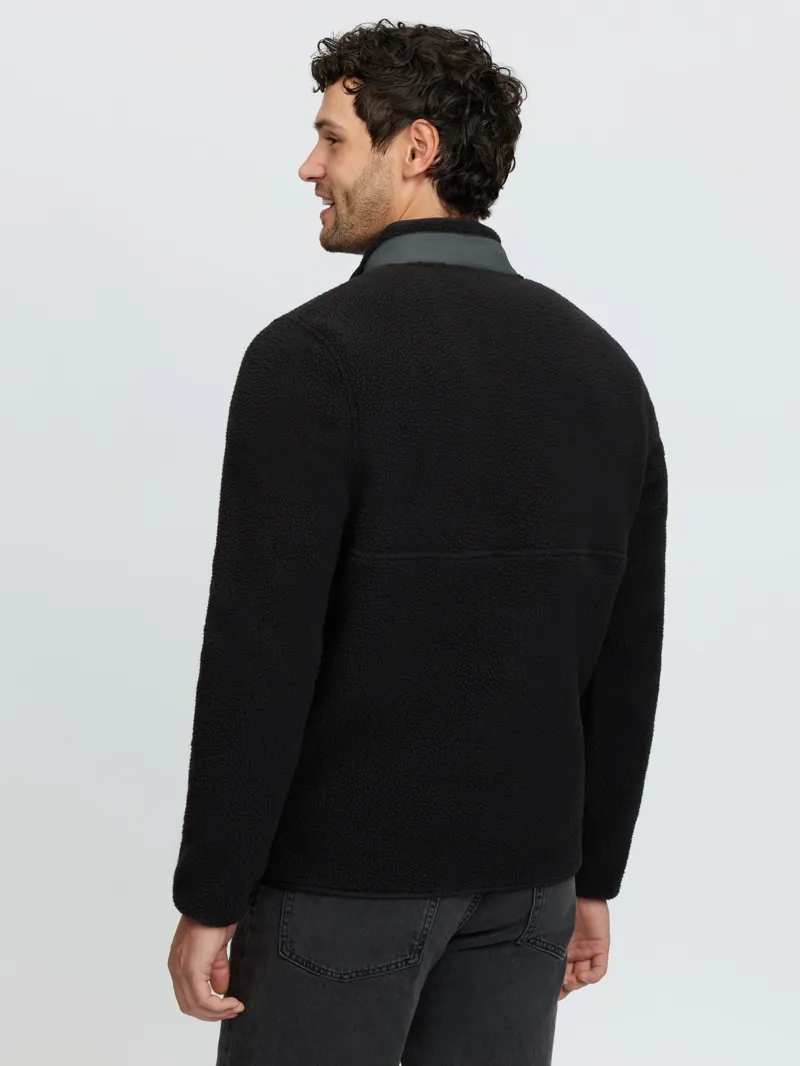 LeMieux Mens Borg Half Zip Sweat - Black-1