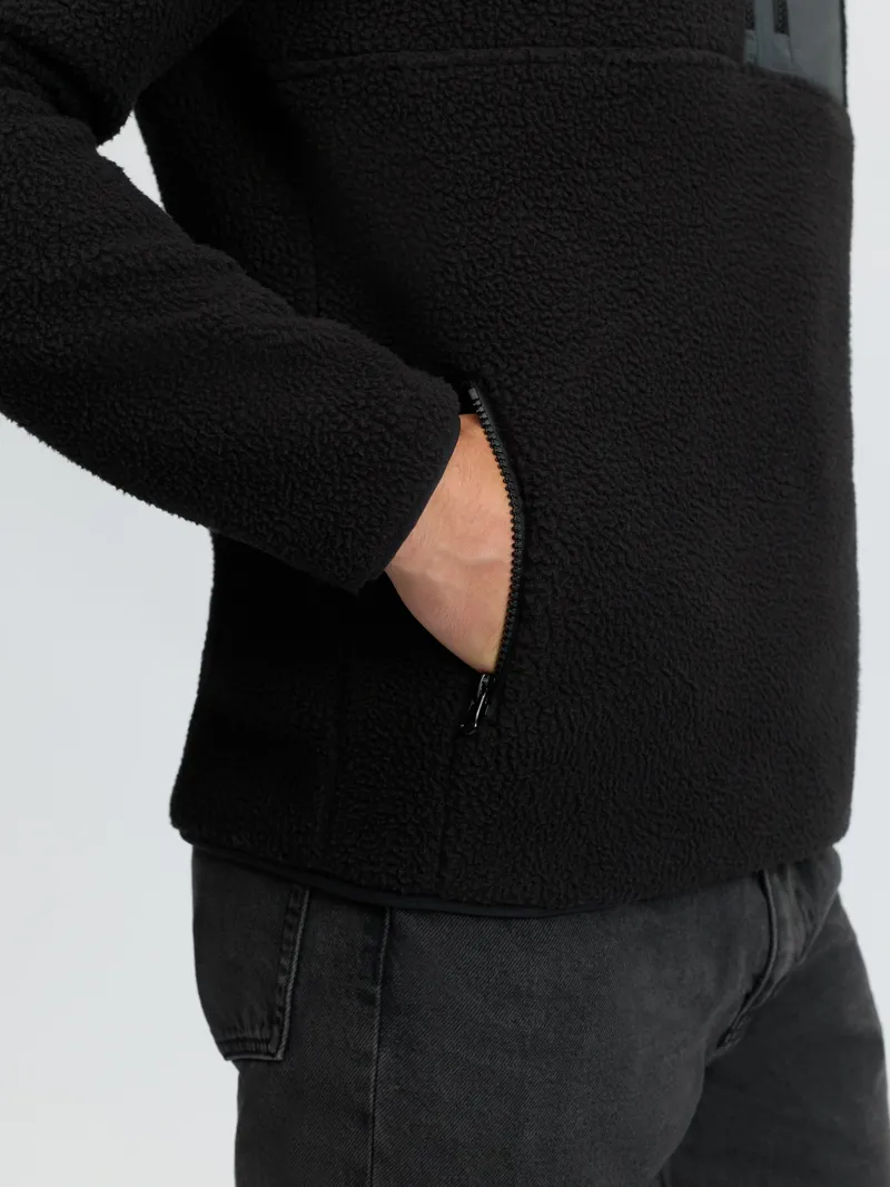 LeMieux Mens Borg Half Zip Sweat - Black-5