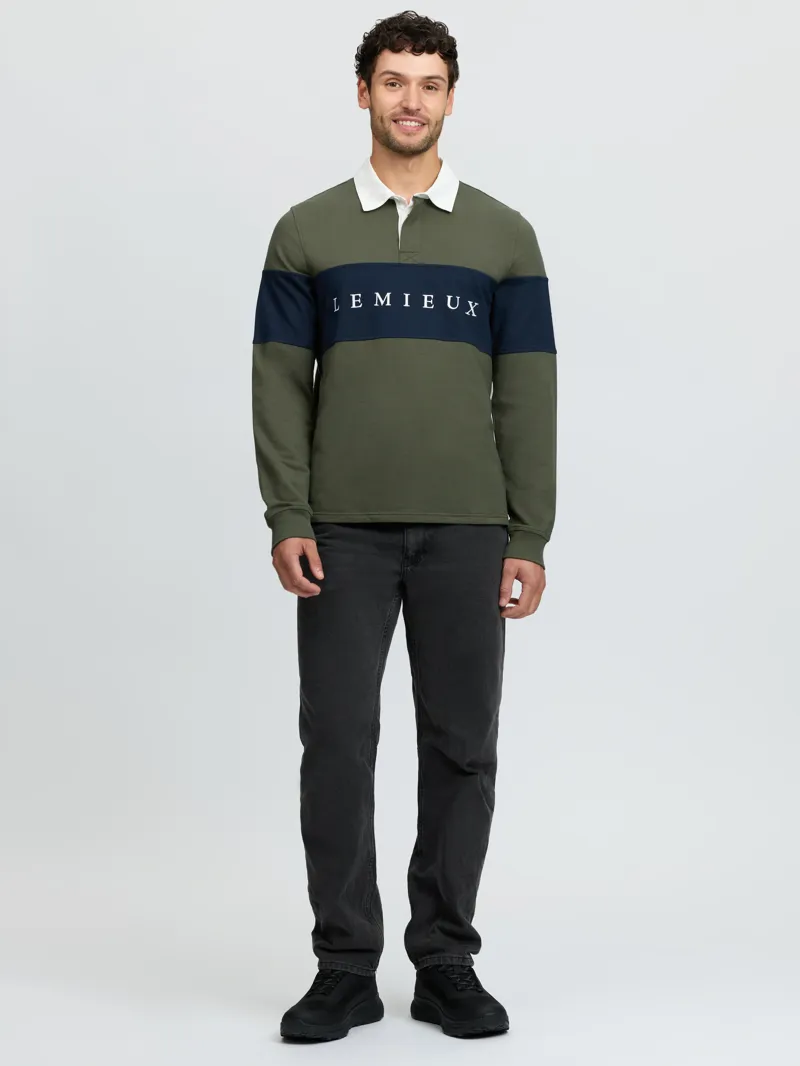 LeMieux Mens Rugby Shirt - Olive-4