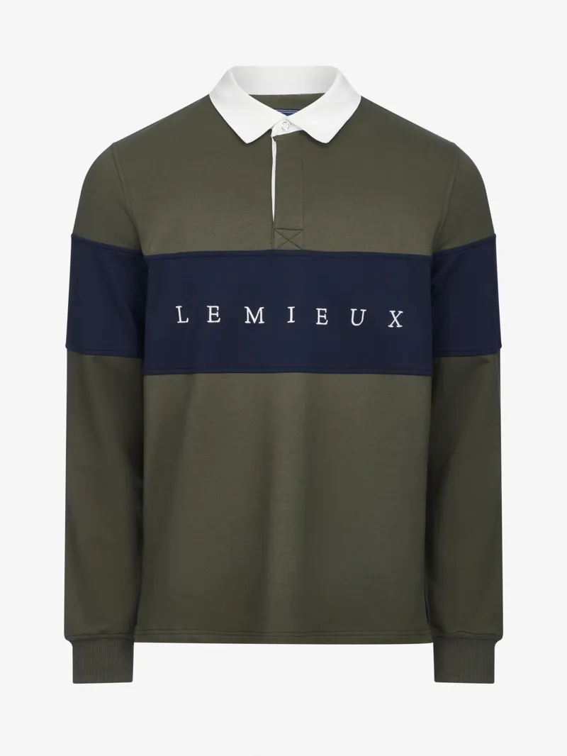 LeMieux Mens Rugby Shirt - Olive-1