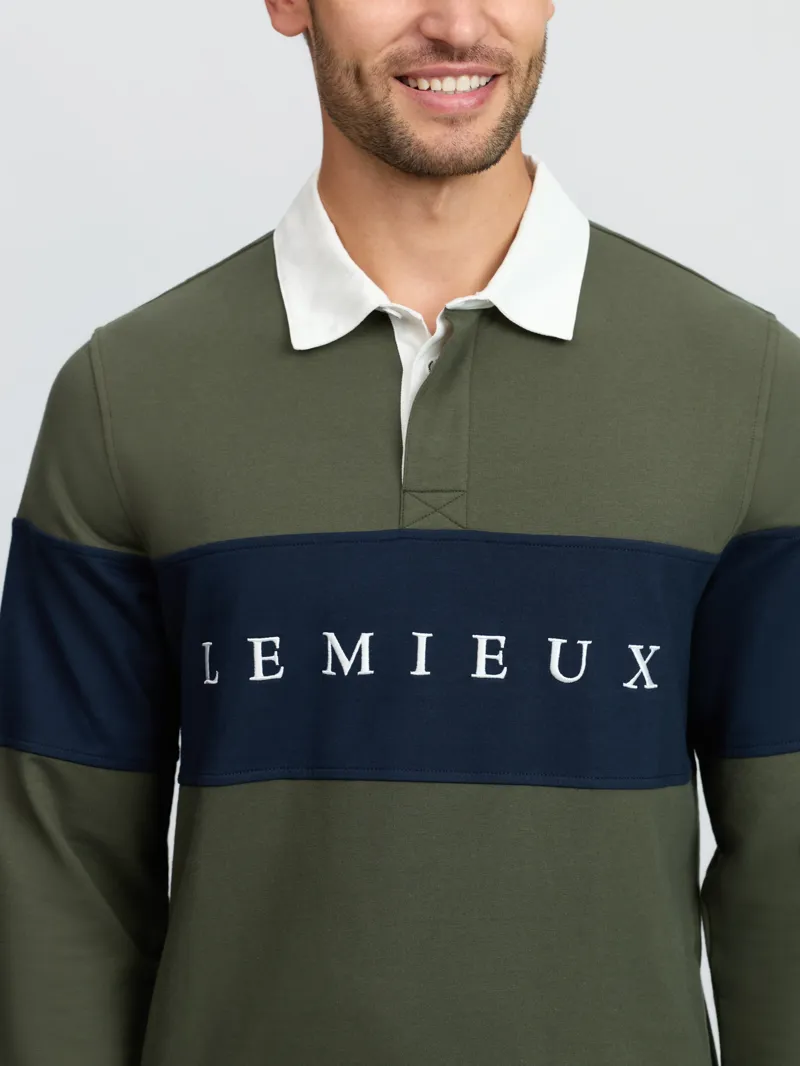 LeMieux Mens Rugby Shirt - Olive-3