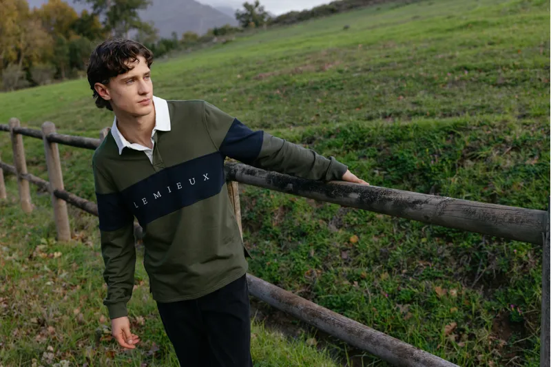 LeMieux Mens Rugby Shirt - Olive-6