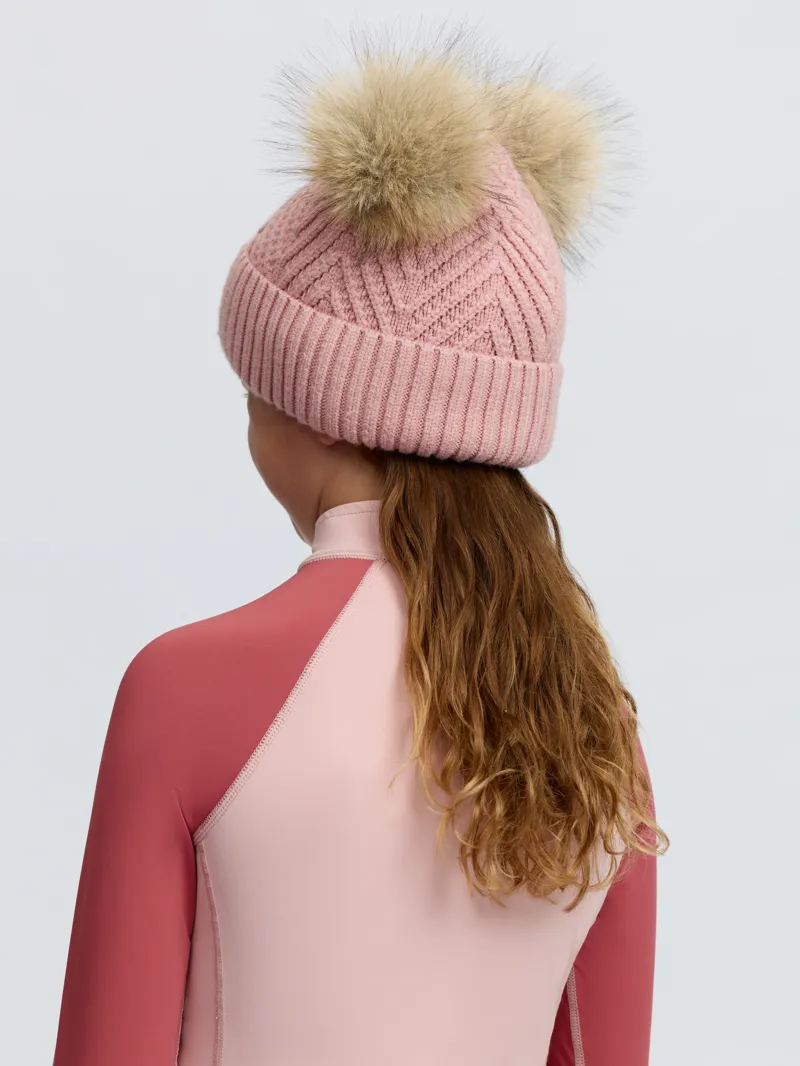 LeMieux Mini Double Pom Beanie - Petal-5