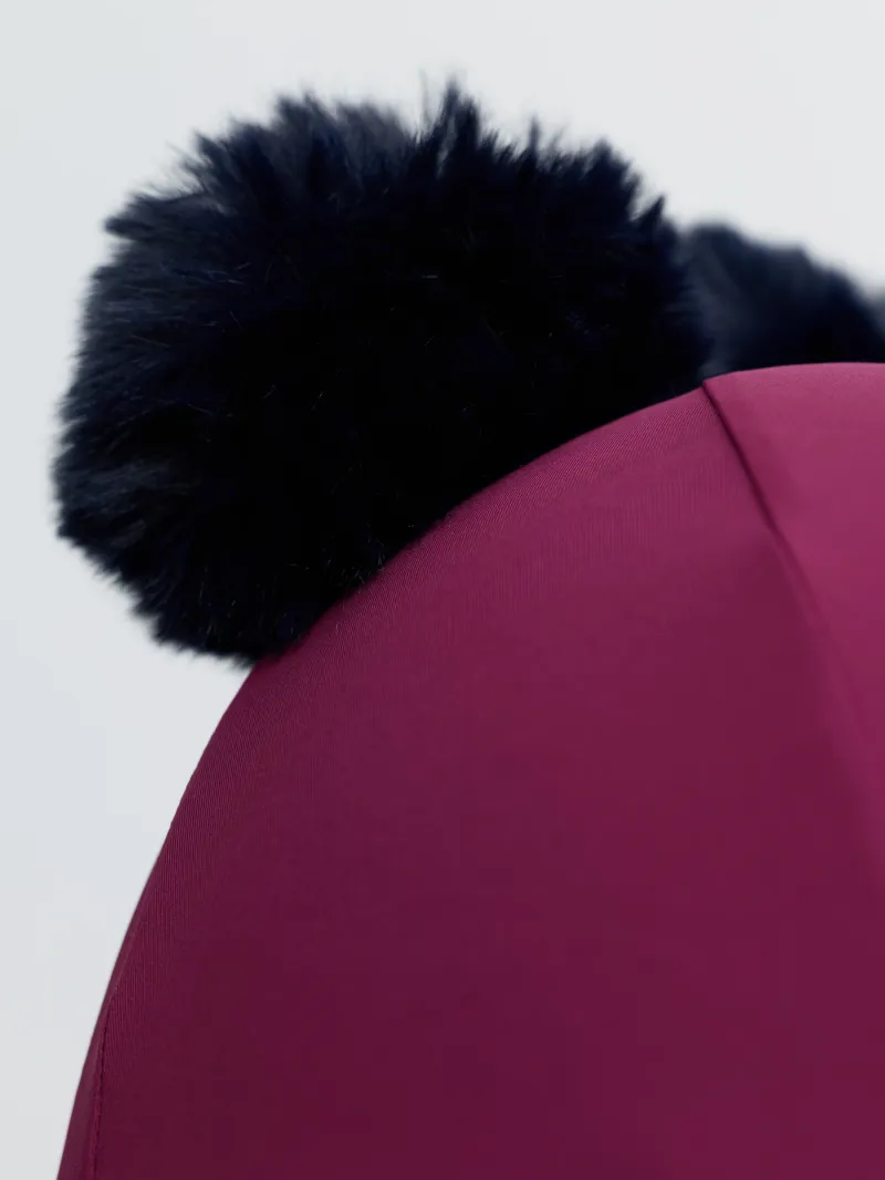 LeMieux Mini Double Pom Hat Silk - Blackberry-5