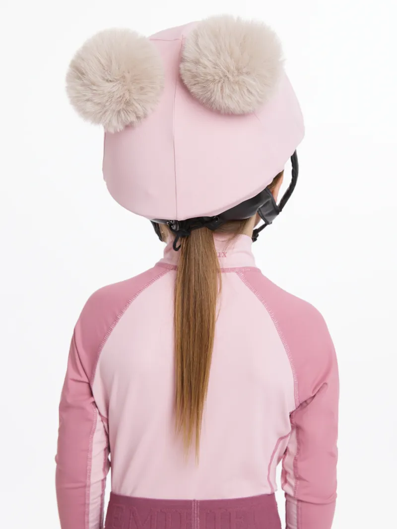 LeMieux Mini Double Pom Hat Silk - Blossom-4