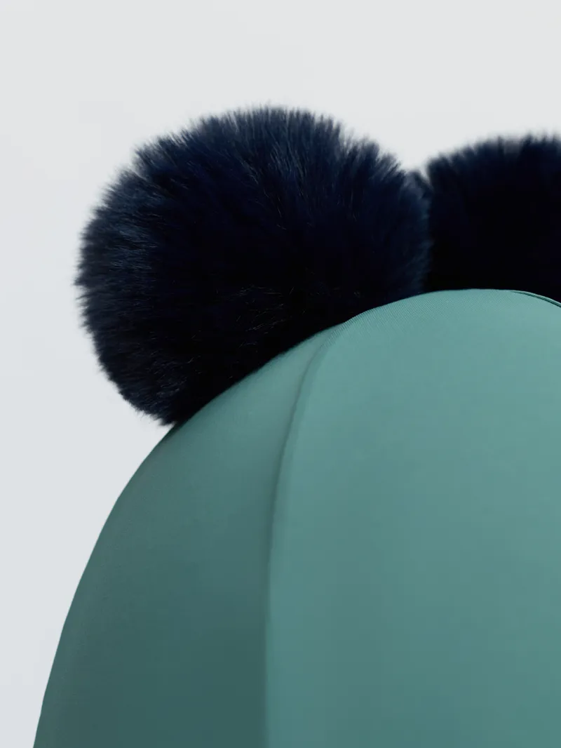 LeMieux Mini Double Pom Hat Silk - Navy/Aloe-5