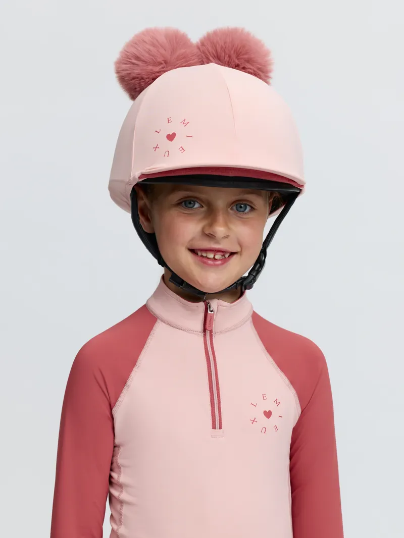 LeMieux Mini Double Pom Hat Silk - Petal-1