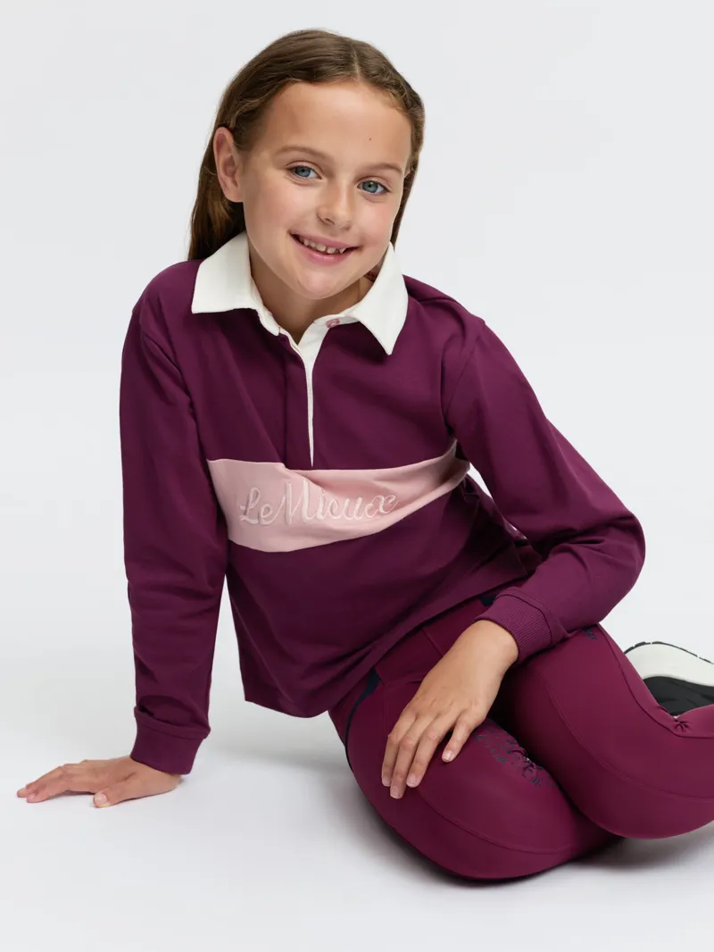 LeMieux Mini Roman Rugby Shirt - Blackberry-4