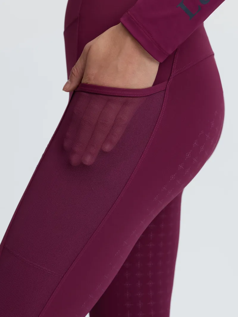 LeMieux Naomi Pull On Breeches - Blackberry-4