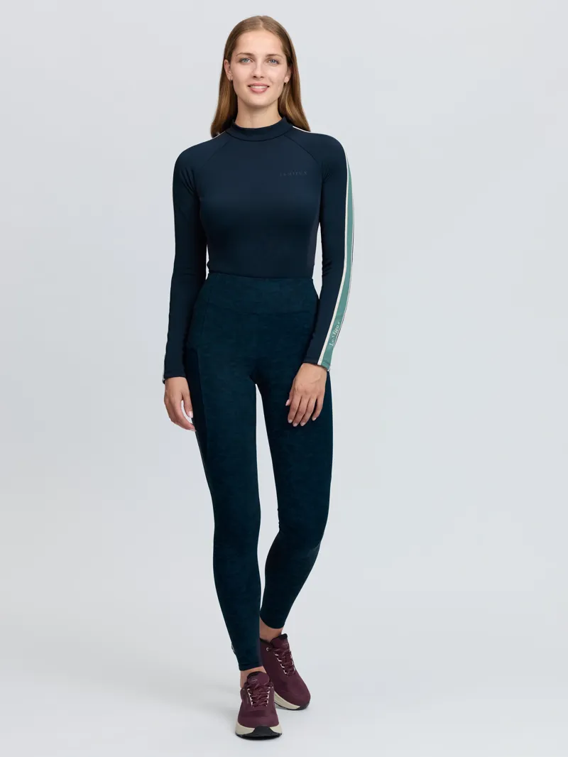 LeMieux Naomi Pull On Breeches Printed - Navy-2