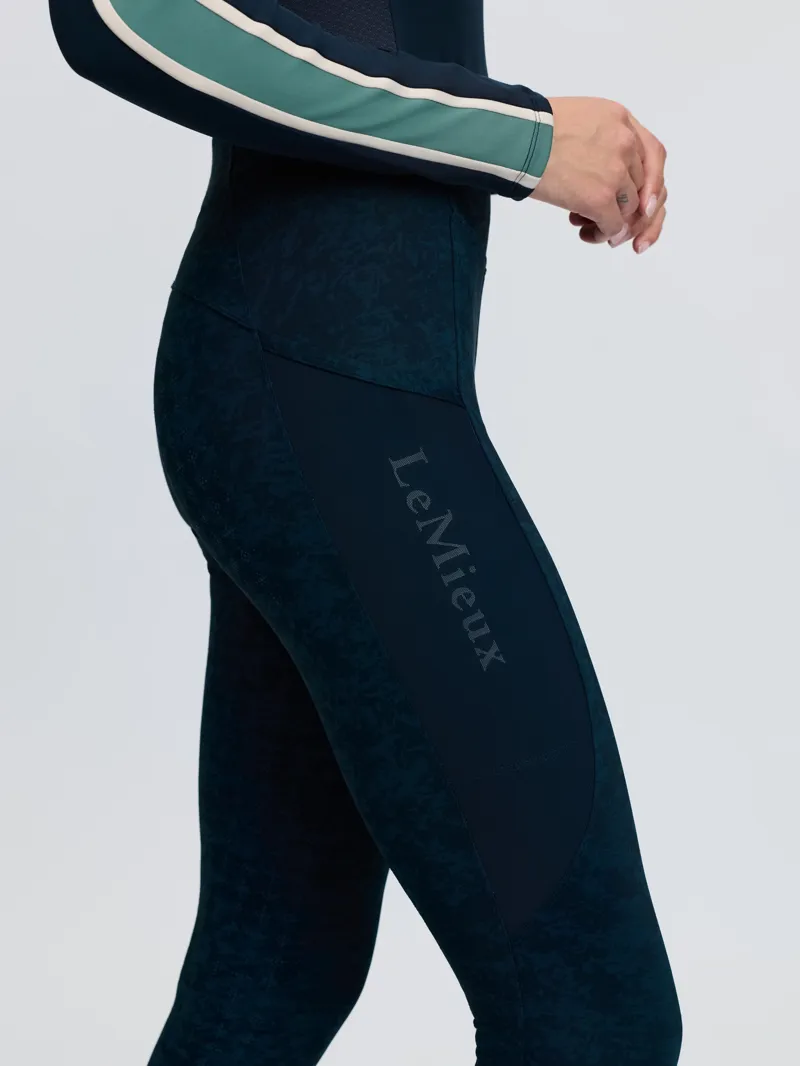 LeMieux Naomi Pull On Breeches Printed - Navy-4