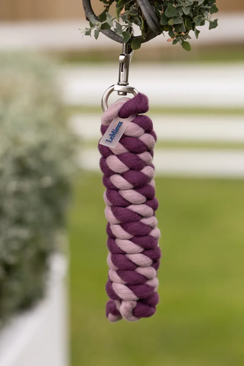 LeMieux Polycotton Leadrope - Blackberry/Wild Rose-1