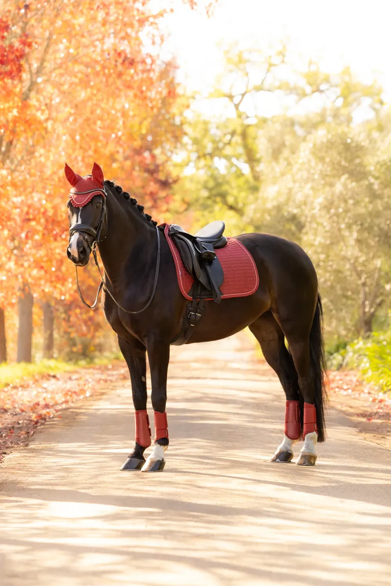 LeMieux Suede Dressage Square - Russet-2