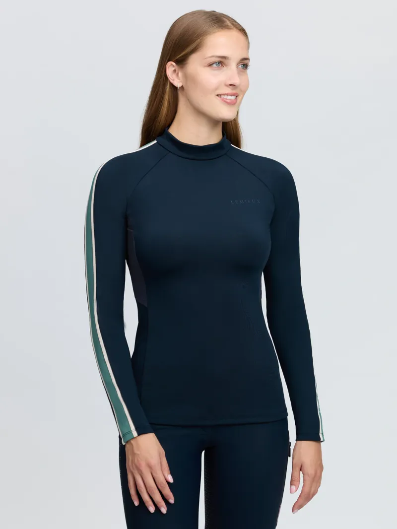 LeMieux Talia High Neck Base Layer - Navy-1