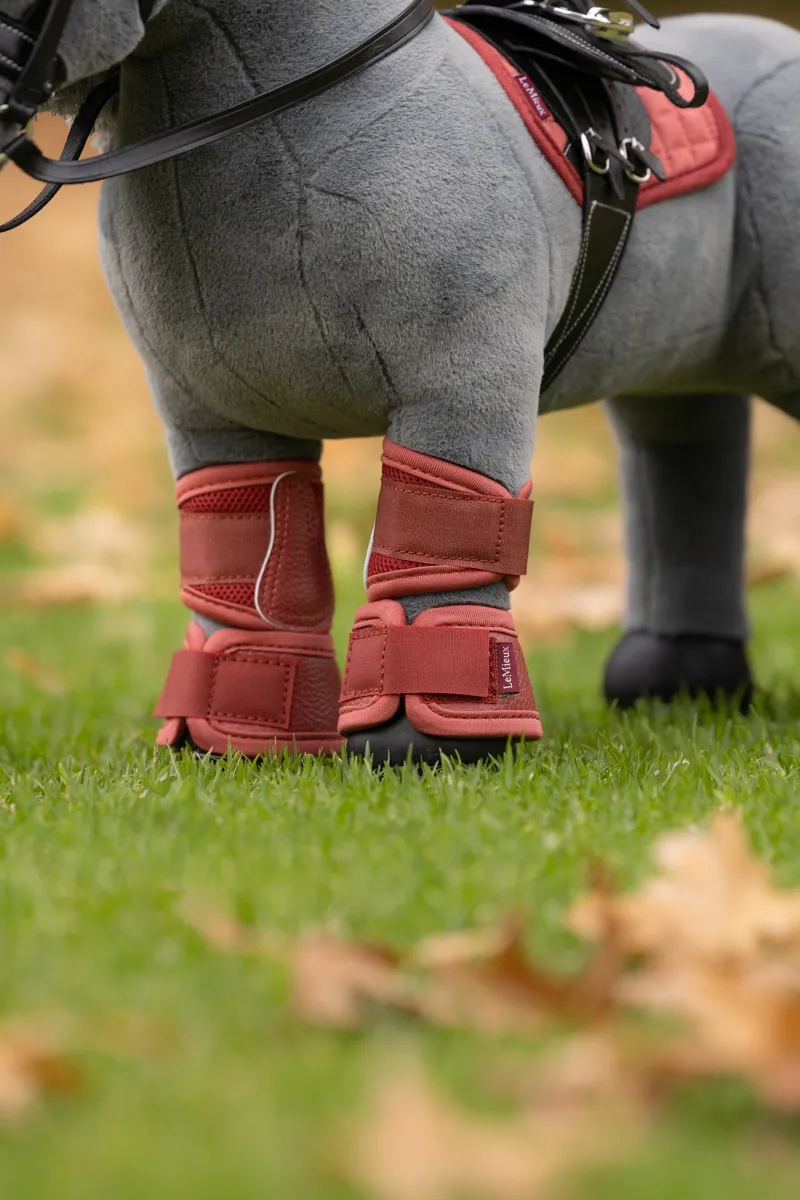 LeMieux Toy Pony Mesh Brushing Boots - Russet-1