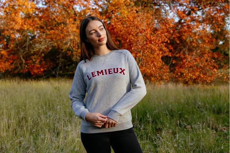 LeMieux Vida Varsity Crew Neck Sweatshirt - Grey Marl-6