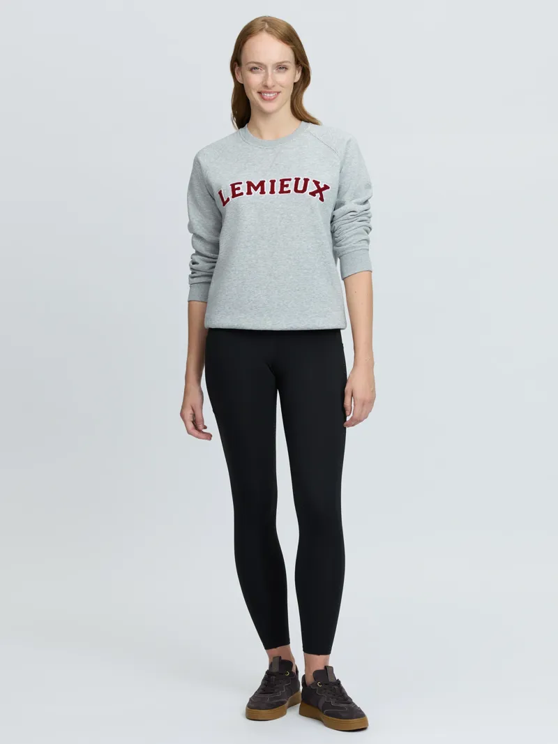 LeMieux Vida Varsity Crew Neck Sweatshirt - Grey Marl-5