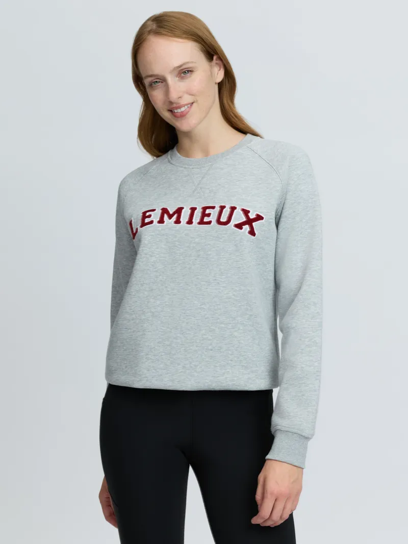 LeMieux Vida Varsity Crew Neck Sweatshirt - Grey Marl