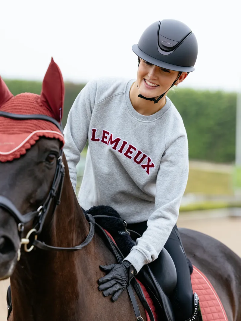 LeMieux Vida Varsity Crew Neck Sweatshirt - Grey Marl-7