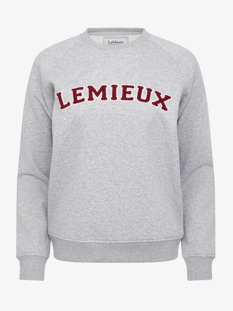 LeMieux Vida Varsity Crew Neck Sweatshirt - Grey Marl-1