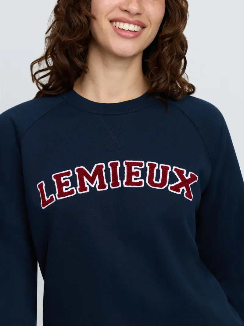 LeMieux Vida Varsity Crew Neck Sweatshirt - Navy-4