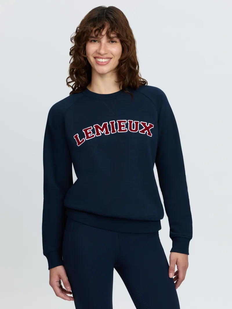 LeMieux Vida Varsity Crew Neck Sweatshirt - Navy