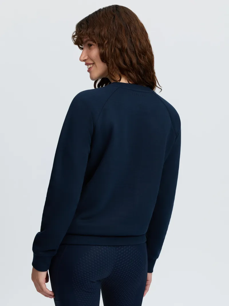 LeMieux Vida Varsity Crew Neck Sweatshirt - Navy-2