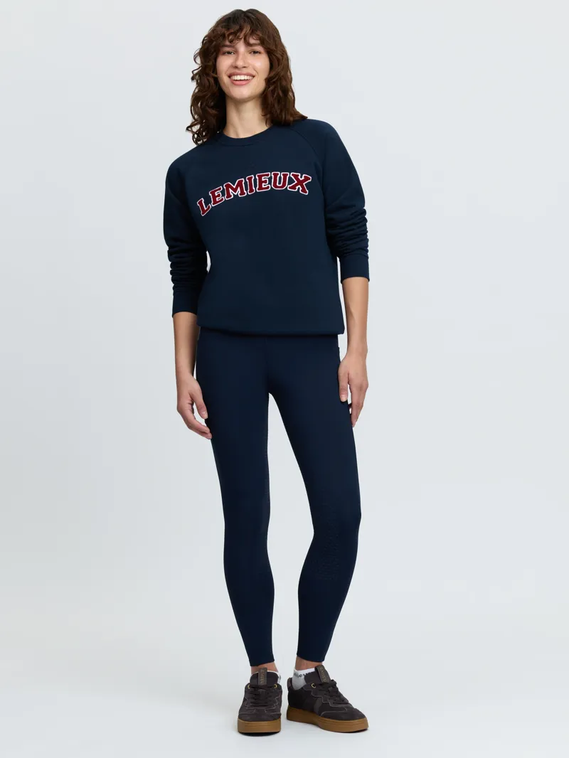 LeMieux Vida Varsity Crew Neck Sweatshirt - Navy-5